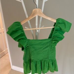 Nation LTD Emerald Ruffled Blouse